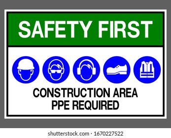 PPE banner for construction work
