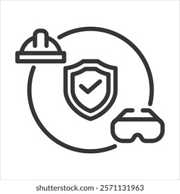 Ppe Icon Vector Illustration Outline
