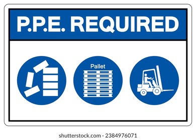 PPE. Required Symbol Sign ,Vector Illustration, Isolate On White Background Label .EPS10
