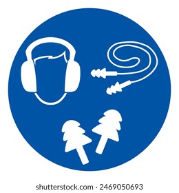 PPE REquired Símbolo Signo, Ilustración vectorial, Aislado En El Fondo Blanco Etiqueta. EPS10 