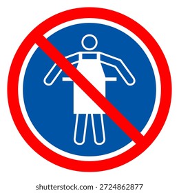 PPE Use Protective Apron Symbol Sign,Vector Illustration, Isolated On White Background Label.EPS10 
