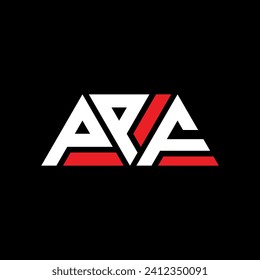 Diseño del logotipo de la letra triangular de PPF con forma triangular. Monograma de diseño del logotipo del triángulo PPF. Plantilla de logotipo vectorial de triángulo PPF con color rojo. Logo triangular del PPF Diseño sencillo, elegante y lujoso.