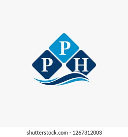 PPH Initial logo letter with minimalist concept vector