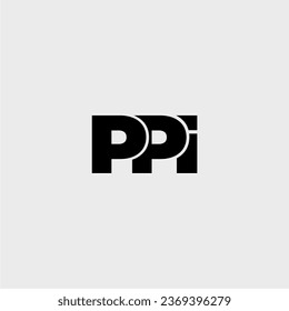 PPI initial letter monogram typography logo vector