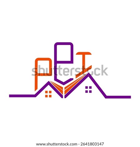 PPI Real State logo design, PPI simple and modern logo. PPI luxurious alphabet design  