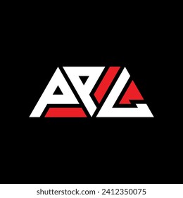 Diseño del logotipo de la letra triangular PPL con forma triangular. Monograma de diseño del logotipo del triángulo PPL. Plantilla de logotipo vectorial de triángulo PPL con color rojo. Logo triangular de la PPL Diseño sencillo, elegante y lujoso.