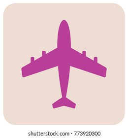 Pplane icon simple flat vector illustration
