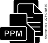 PPM File Format Folder Icon Design Symbol