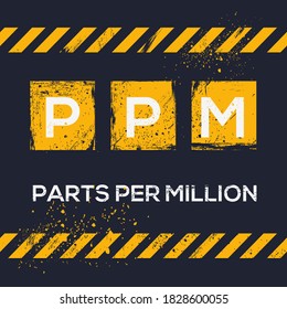 PPM mean (Parts Per Million),Vector illustration.