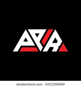 Diseño del logotipo de la letra del triángulo PPR con forma de triángulo. Monograma de diseño del logotipo del triángulo PPR. Plantilla de logotipo vectorial de triángulo PPR con color rojo. Logo triangular PPR Diseño sencillo, elegante y lujoso.
