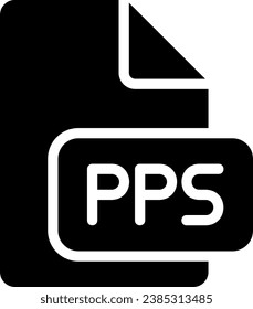 vector de ilustración de icono de glifo pps