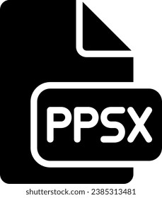 ppsx glyph icon illustration vector