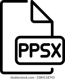 ppsx line icon illustration vector