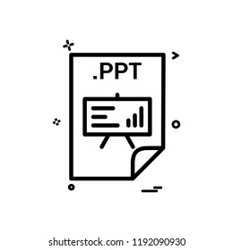 PPT application download file files format icon vector design