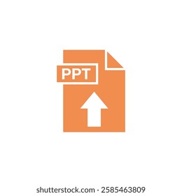 PPT Document Upload Icon Vector Template