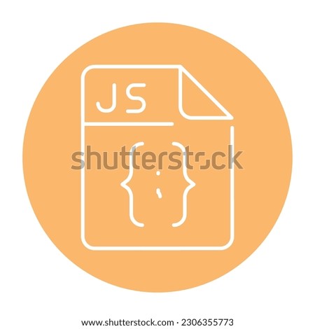 PPT file color line icon. Format and extension of documents.