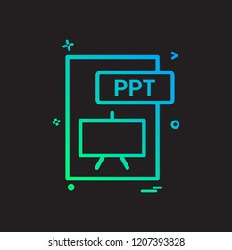 ppt file format icon vector design