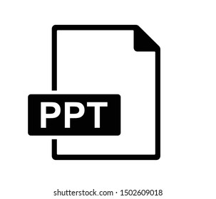 PPT File icon, PPT File format icon vector