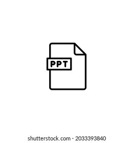 icono de archivo PPT, vector de símbolo de archivo ppt