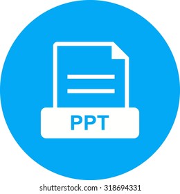 PPT, file, presentation icon vector image. Can also be used for file format, design and storage. Suitable for mobile apps, web apps and print media.