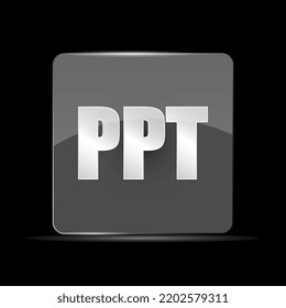 PPT File Vector Icon, Flat Design Style