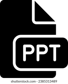 ppt glyph icon illustration vector