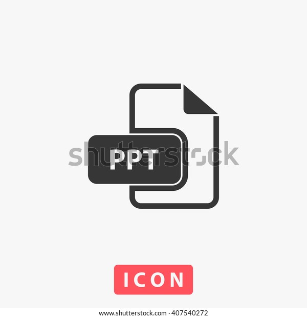 Ppt Icon Stock Vector (Royalty Free) 407540272