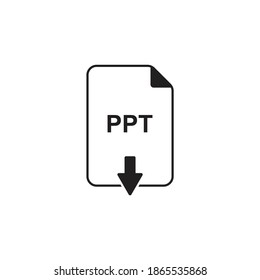 Diseño de iconos PPT. aislado de fondo blanco.  ilustración vectorial