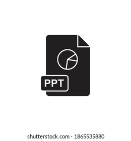 PPT icon design. isolated on white background.  vector illustration