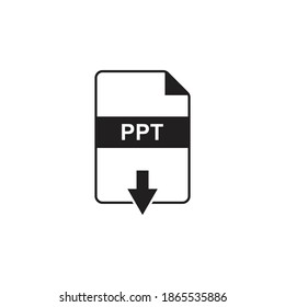 PPT icon design. isolated on white background.  vector illustration