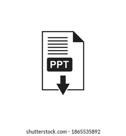 PPT icon design. isolated on white background.  vector illustration
