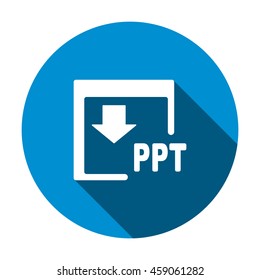 PPT Icon, flat design style