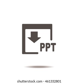 PPT Icon, flat design style