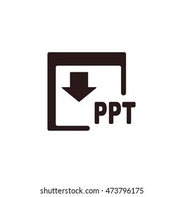 PPT Icon, flat design style