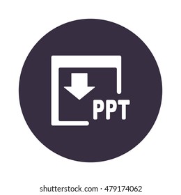 PPT Icon, flat design style