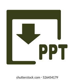 PPT Icon, flat design style