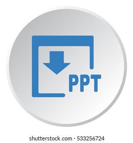 PPT Icon, flat design style
