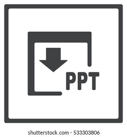 PPT Icon, flat design style