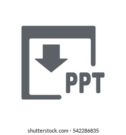 PPT Icon, flat design style