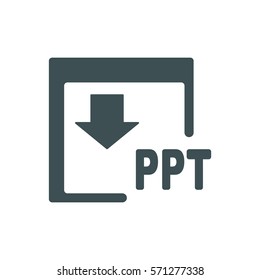 PPT Icon, flat design style