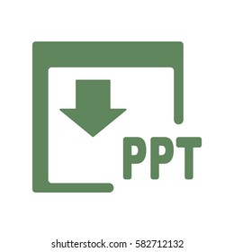 PPT Icon, flat design style