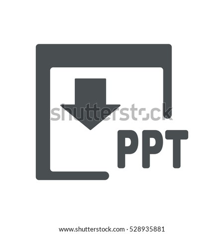 ppt icon flat design style stock vector royalty free 528935881