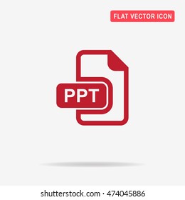 Ppt icon. Vector concept illustration for design.