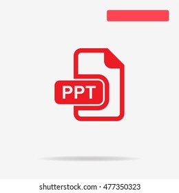 Ppt icon. Vector concept illustration for design.