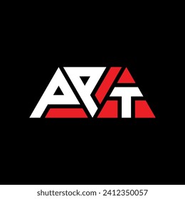 PPT triangle letter logo design with triangle shape. PPT triangle logo design monogram. PPT triangle vector logo template with red color. PPT triangular logo Simple, Elegant, and Luxurious design.