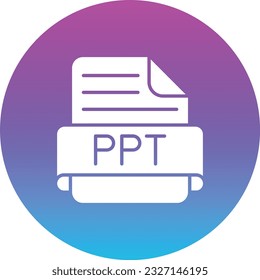 Icono vector Ppt. Se puede usar para imprimir, móviles y aplicaciones web.