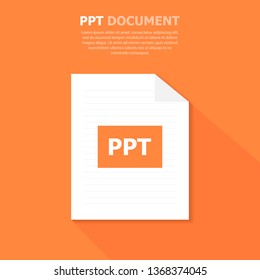 The PPT white file is located on a orange background. A document for general use. Computer file. Above, white text is written.