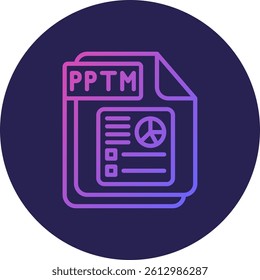 PPTM Line Circle Gradient Style