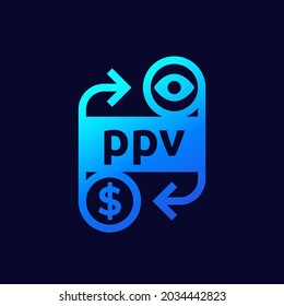 Ppv Icon, Pay Per View Vector