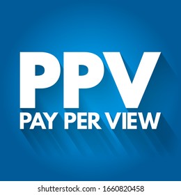 Ppv Pay Per View Acronym Internet Stock Vector Royalty Free 1660820458